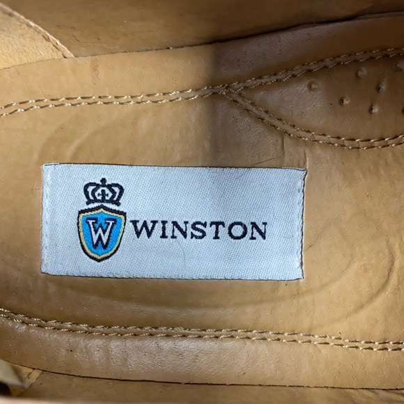 Winston Mens Dress Shoes Size 9 Slip On Oxford Loafers Black Synthetic Leather - Picture 10 of 10